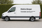Transporter mit geplotteter Beschriftung, Beispiel Elektriker
