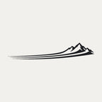 Seitenaufkleber „Swoosh mit Bergen“, Motiv