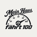Wohnmobil-Aufkleber „Mein Haus fährt 100“, Motiv