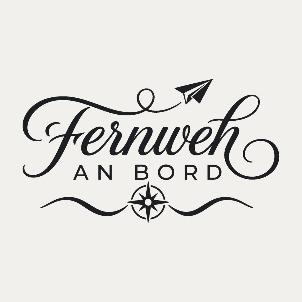Wohnmobil-Aufkleber „Fernweh an Bord“, Motiv