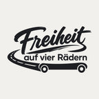 Wohnmobil-Aufkleber „Freiheit auf vier Rädern“, Motiv