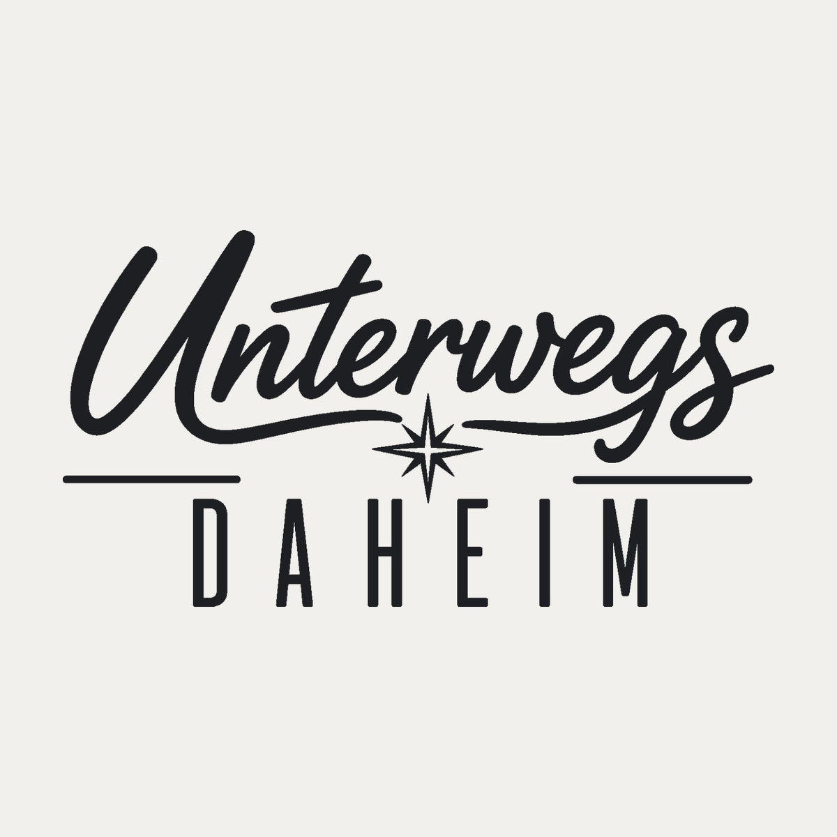 Wohnmobil-Aufkleber „Unterwegs daheim“, Motiv