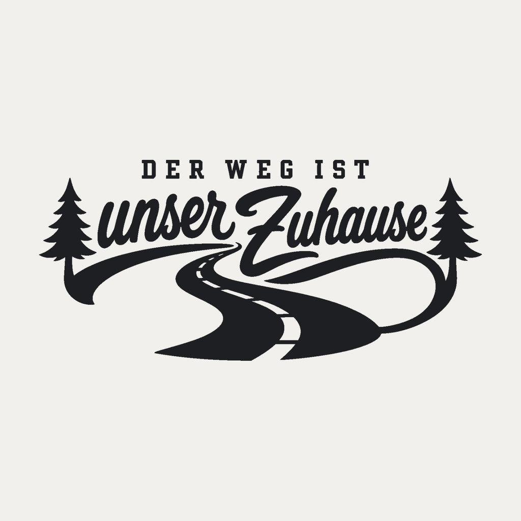 Wohnmobil-Aufkleber „Der Weg ist unser Zuhause“, Motiv