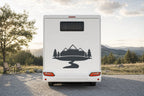 Berge-Aufkleber „Bergsee“ fürs Wohnmobil in Anthrazit am Wohnmobil