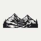 Berge-Aufkleber „Bergpfad“ fürs Wohnmobil, Motiv