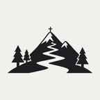 Berge-Aufkleber „Gipfelkreuz“ fürs Wohnmobil, Motiv