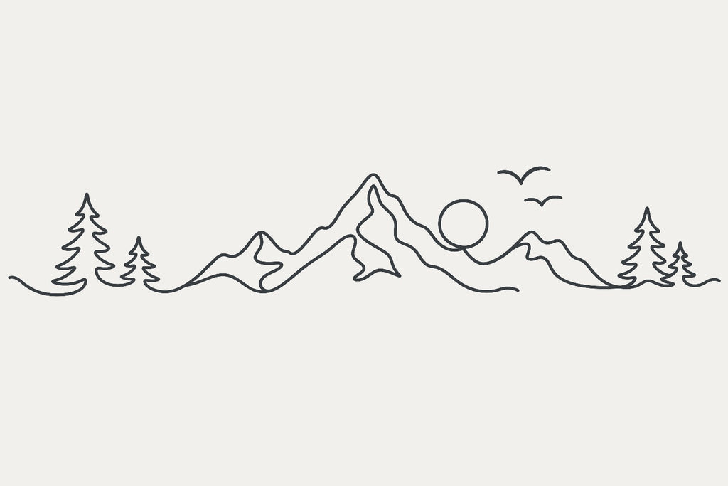 Wandtattoo Berge als Linie, Motiv