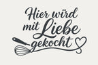Wandtattoo „Hier wird mit Liebe gekocht“, Motiv