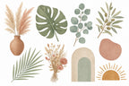 Wandsticker-Set Boho Pflanzen, alle Motive