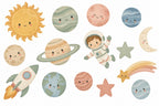 Wandsticker-Set Weltraum fürs Kinderzimmer, alle Motive
